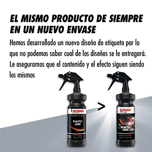 SONAX PROFILINE PlasticCare (1 Litro) Cuidado del plástico para preparador profesional de vehículos | N.° 02054050