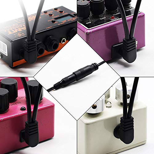 SONICAKE Accesorios para guitarra o bajo 9V DC 5-Way ángulo recto enchufe Daisy Chain Cable de alimentación