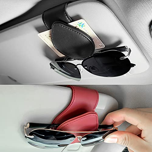 Soporte Para Gafas De Visera Para Coche, Soporte Para Gafas De Sol De Cuero, Soporte Para Tarjetas, Caja Para Gafas De Sol, Soporte Para Gafas De Sol Para Coche, Accesorios Para Visera De Coche