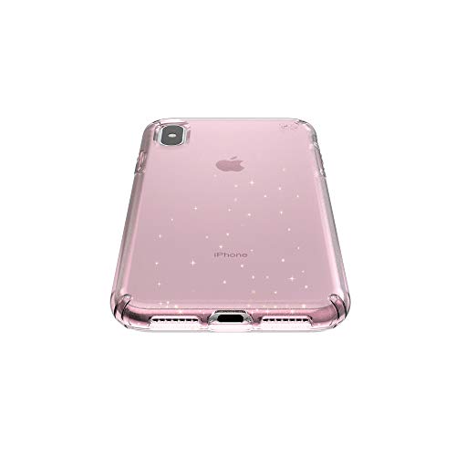 Speck Presidio Clear with Glitter - Case for iPhone XS MAX (Gold Glitter/Bella Pink)