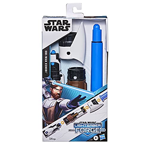 Star Wars Lightsaber Forge - OBI-WAN Kenobi - Juguete Sable de luz Azul Extensible - Juguete para niños de 4 años en adelante