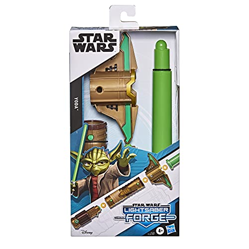 Star Wars Lightsaber Forge - Yoda - Juguete Sable de luz Verde Extensible - Juguete para niños de 4 años en adelante