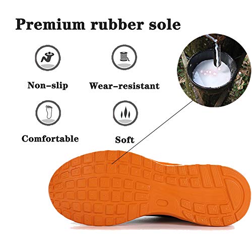 Sumateng Hombres Mujeres Zapatillas De Deporte Zapatillas Deportivas Zapatillas De Carretera Zapatillas De Deporte Entrenador Transpirable para Correr Gimnasio Gimnasio Exterior Blue Orange 42 EU