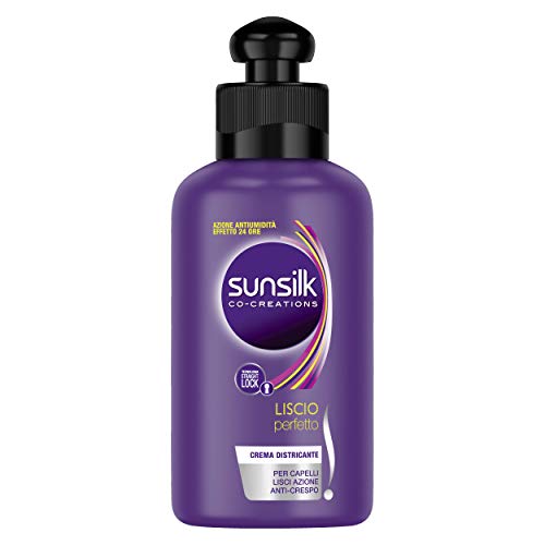 SUNSILK Púrpura Crema De Pelo Liso Sin Enjuagar El Cabello