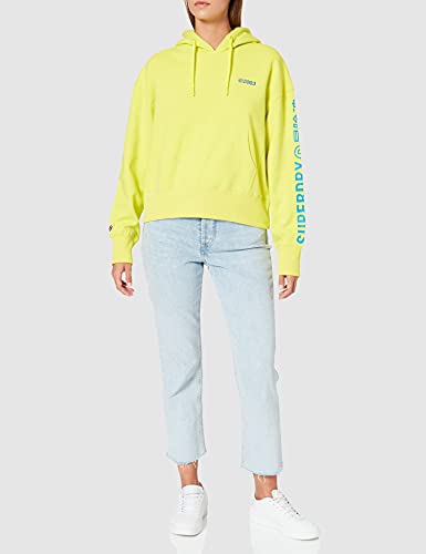 Superdry W2011203a Sudadera con Capucha, Citrus Zest, Large para Mujer