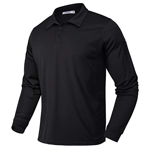 Sykooria Camiseta Polo Deporte Hombre Camisa Golf Deportiva Ropa Mangas Larga Deportiva Transpirable Secado Rápid Top Deportiva T Shirt para Correr Trotar Fitness Ciclismo Entrenamiento Yoga Casual