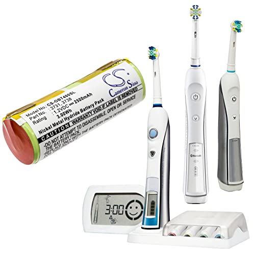 TECHTEK baterías Compatible con [Oral-B] 9900 Toothbrush, Professional Care 8000, Professional Care 8300, Professional Care 8500, Professional Care 9500, Triumph 4000, Triumph 5000, Triumph 9000, FBA