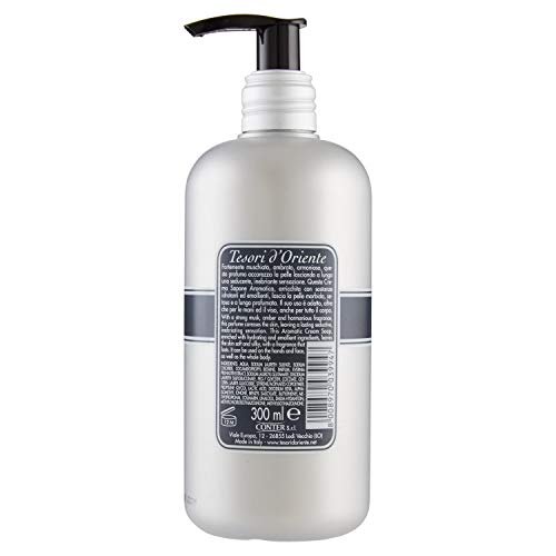 Tesori d'Oriente Crema de jabón aromático al almizcle blanco – Dispensador de 300 ml