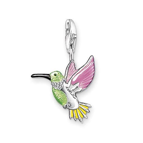 Thomas Sabo Mujer-Colgante-Charm Colibrì de Colores Charm Club Plata de ley 925 0655-007-11