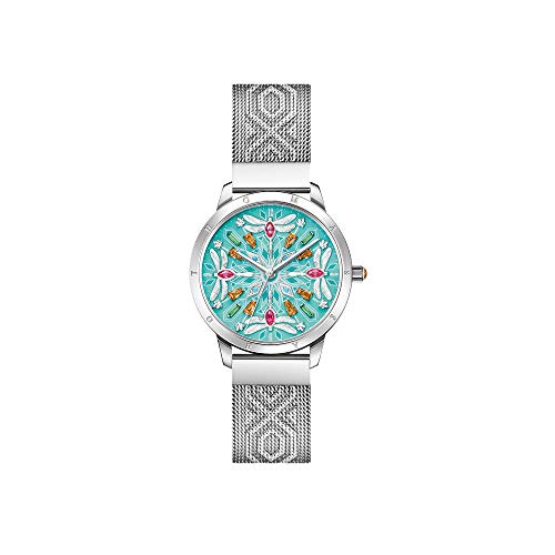 THOMAS SABO Reloj Analógico para Mujer de Cuarzo con Correa en Acero Inoxidable WA0368-201-215-33 mm