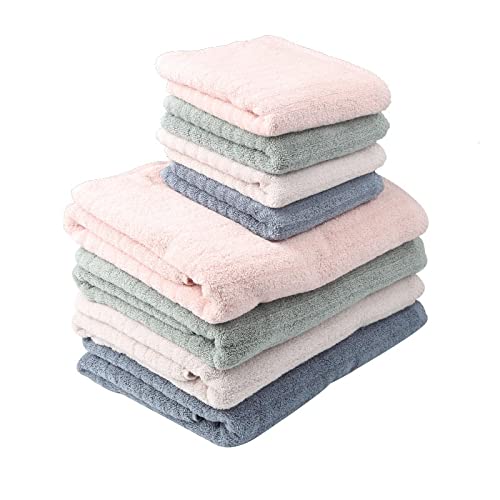 Toallas de toalla de algodón Color liso Toalla de baño Adultos Niños Mano y Cara Toalla grande Suave Absorbente Toalla de baño Toalla de baño de algodón puro-2