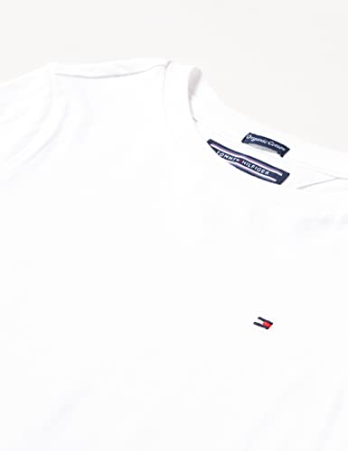 Tommy Hilfiger Boys Basic Cn Knit L/s Camiseta, Blanco (Bright White 123), 140 (Talla del Fabricante: 10) para Niños