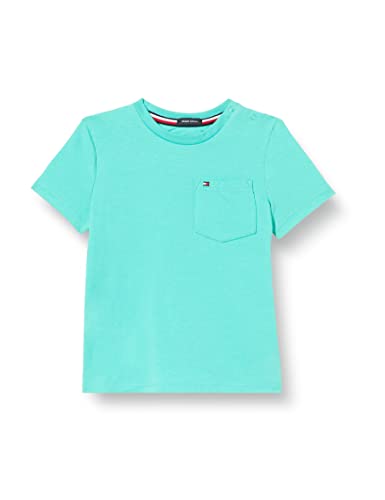 Tommy Hilfiger Essential Pocket tee S/S Camiseta de Punto, Tropic Palm, 10 Años para Niños