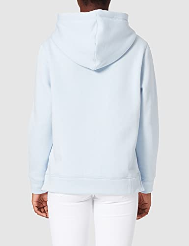 Tommy Hilfiger TH ESS Hilfiger Hoodie LS Sudadera con Capucha, Breezy Blue, M para Mujer