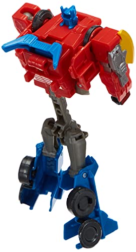 Transformers Bumblebee Cyberverse Adventures Warrior Class Optimus Prime - Figura de acción de Juguete, Movimiento de Ataque repetible, Edades de 6 años en adelante,13,7 cm