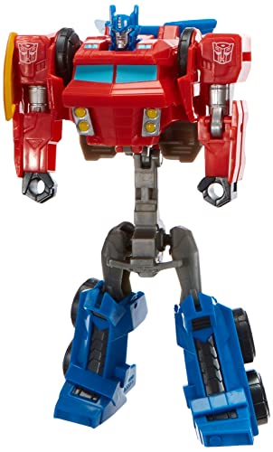 Transformers Bumblebee Cyberverse Adventures Warrior Class Optimus Prime - Figura de acción de Juguete, Movimiento de Ataque repetible, Edades de 6 años en adelante,13,7 cm