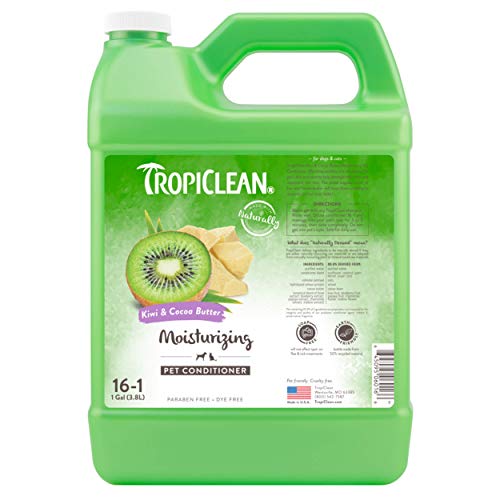 TROPICLEAN Acondicionador Kiwi y Mantequilla de Cacao Mascotas - 3,78 litros