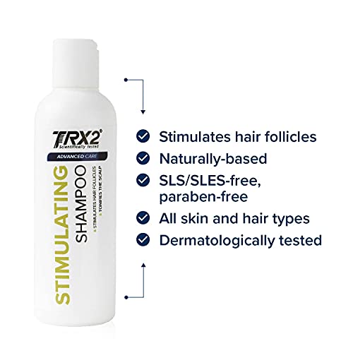 TRX2 Advanced Care Stimulating Shampoo - Enhanced Cleansing & Tonifying - Suitable for All Skin and Hair Types - Paraben Free - Caffein, Biotin and Soya Bean - 200 ml