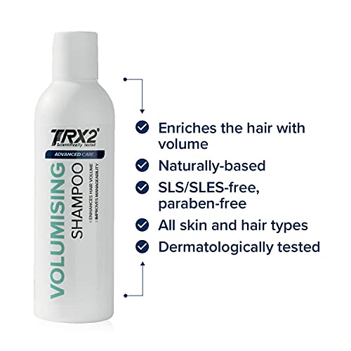 TRX2 Advanced Care Volumising Shampoo - Weightless Instant Volume - Suitable for All Skin and Hair Types - Paraben Free - 200 ml