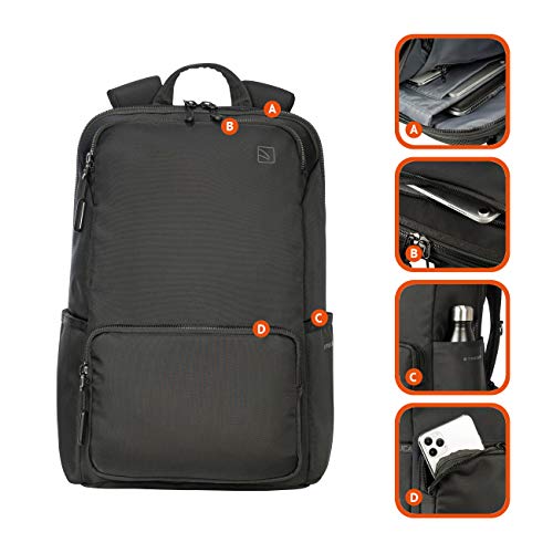 Tucano- Terra Gravity Mochila para Ordenador Portátil 15.6 Pulgadas y Compatible con Macbook Pro 16, Sistema Antigravedad con Reducción de la Carga