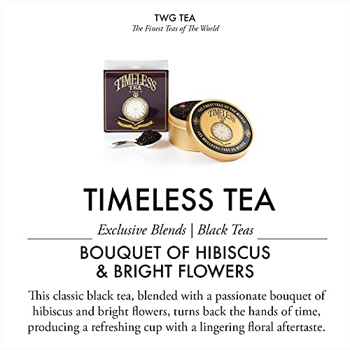 TWG Tea | Timeless Tea, blend de té negro de hoja suelta con hibisco en lata de caviar de regalo de 100 g