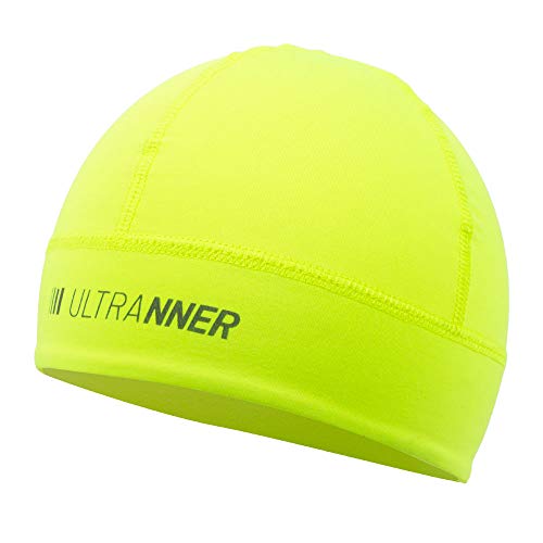 ULTRANNER - MUSALA | Gorro Invierno Running para Hombre y Mujer - con Fibra Micro Polar Termica y Transpirable - Apto para Trail Running Trekking Senderismo y Más - Color Amarillo Fluor