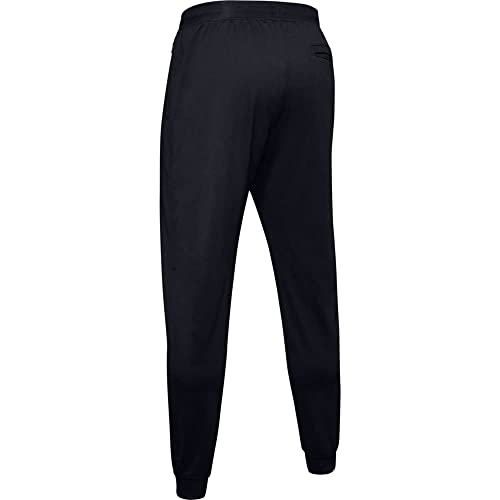 Under Armour Sportstyle Tricot Jogger Pantalón de jogging, Hombre, Negro Black/White, S