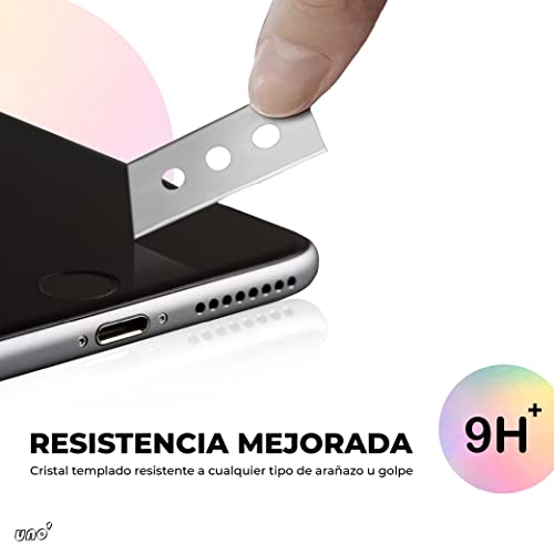 UNO ' 2 Unidades, Protector de Pantalla para iPhone XS, iPhone X Y iPhone 11 PRO, Antiarañazos, Antihuellas, Sin Burbujas, 9H,Resistente a los choques, HD,Vidrio Templado Ultra 3D y Transparent.