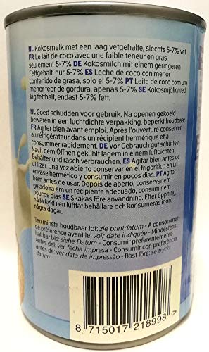 Valle del Sole- Leche de Coco 6% 400 ml (1 caja de 6 unidades)