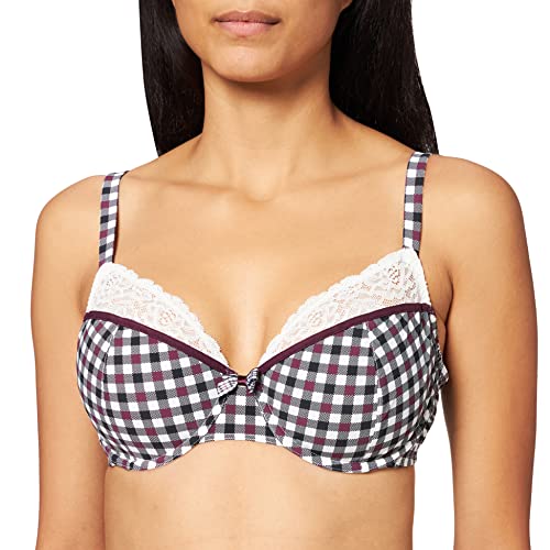 VARIANCE Lingerie IMPERTINENTE Sujetador Tipo Balconet, Estampado de Cuadros Vichy, 95 C Womens