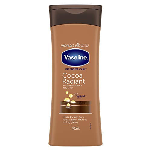 Vaseline Intensive Care Cocoa Radiant 100% manteca de cacao Loción Corporal para piel seca 400ml