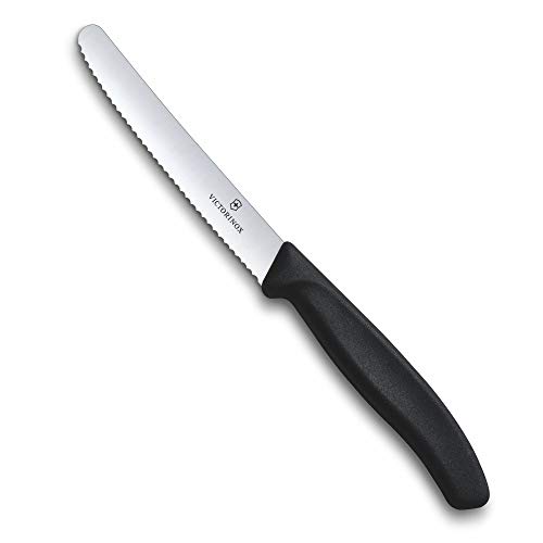 Victorinox Cuchillo, Acero Inoxidable, Negro, Mediano