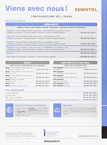 Viens avec nous! Essentiel. Livre élève-Cahier d'exercices-Grammaire-Easy book essentiel. Per la Scuola media MP3. Con CD Audio. Con e-book. Con espansione online