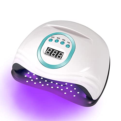 Vofikoli Lámpara de uñas UV LED inteligente de 3 V, luz de curado de uñas secadora con sensor automático de cuentas de 40 lámparas, soporte portátil para teléfono profesional para terapia de luz de