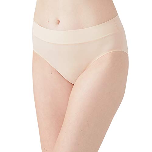 Wacoal Women's at Ease Hi Cut Brief Panty, Sand, Small