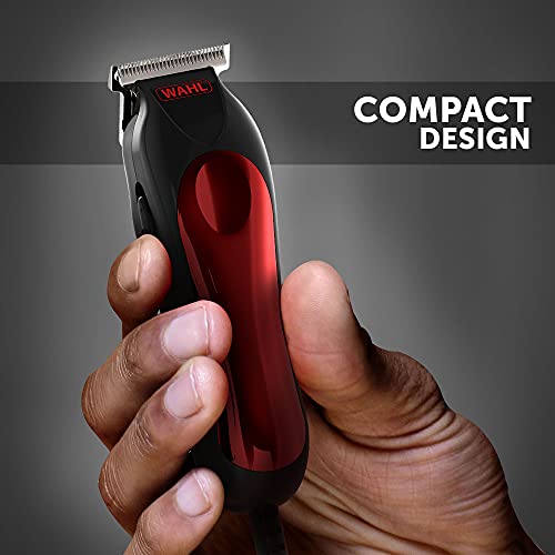 Wahl T-Pro - Recortadora de barba con cable para hombres, afeitadora de hombres, corte de pelo afro, con cable, recortadoras de rastrozos, detalles y contornos, juego de aseo masculino