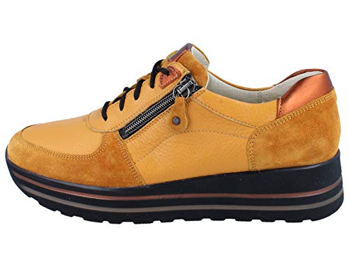 Waldläufer Mujeres Zapatos Planos OKKA Rost Amarillo, (OKKA Rost) 758001-401/232 | 41 EU OKKA Rost