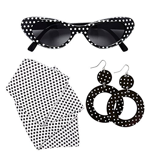 WIDMANN 95717 ? 50 's Lady Set Gafas, Pendientes y pañuelo