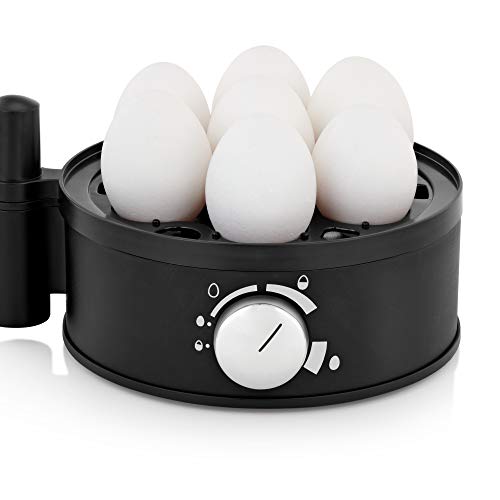 WMF Hervidor de Huevos Stelio - Cocedor de huevos 380 W de hasta 7 huevos, señal acústica para detener cocción y cocción graduable, acabados de acero inoxidable de Cromargan® mate