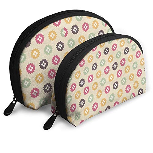 XCNGG Bolsa de almacenamiento floral Monedero Bolsa de almacenamiento de viaje cosmético Uno grande y uno pequeño 2 piezas Papelería Lápiz Bolsa multifunción Cartera para niños Estuche para llaves Bol