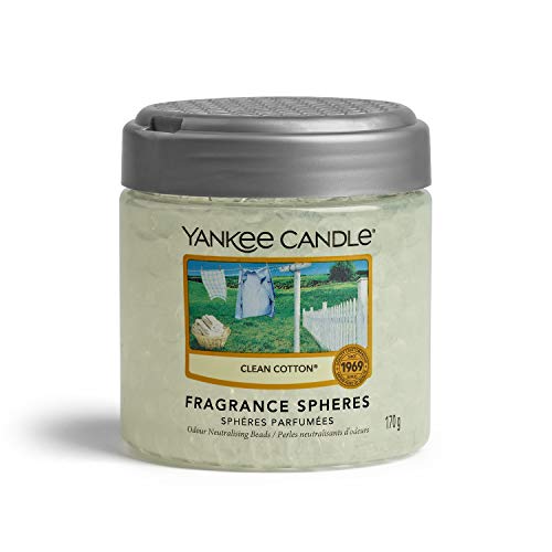 YANKEE CANDLE - Fragrance Spheres Ambientador, Dura hasta 45 días, algodón Blanco