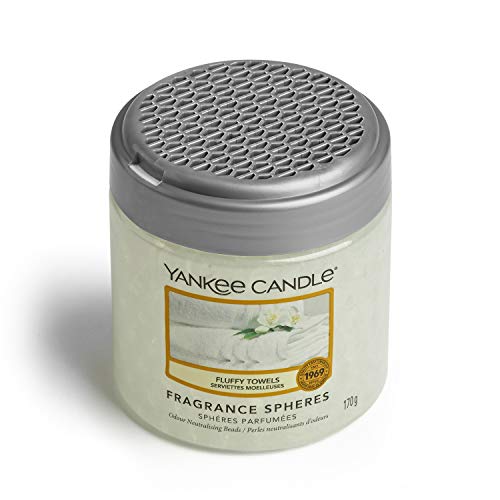 YANKEE CANDLE - Fragrance Spheres Ambientador, Dura hasta 45 días, Toallas Suaves