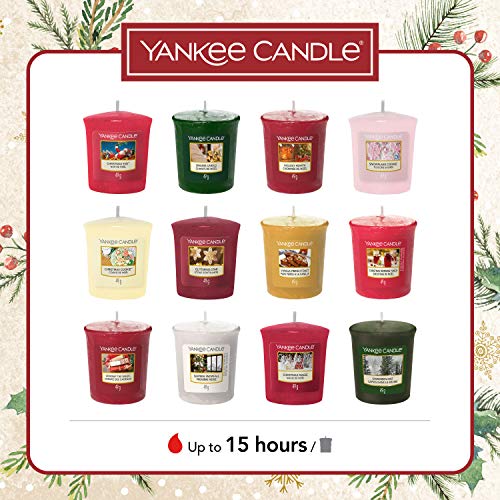 Yankee Candle Set de regalo | 12 velas votivas perfumadas de Navidad | Colección mágica de la mañana de Navidad