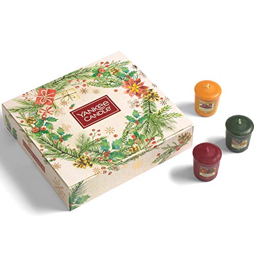 Yankee Candle Set de regalo | 12 velas votivas perfumadas de Navidad | Colección mágica de la mañana de Navidad