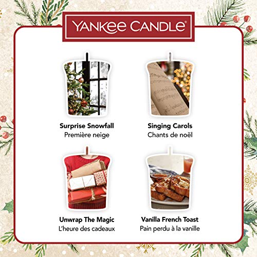 Yankee Candle Set de regalo | 4 velas votivas perfumadas navideñas | Colección mágica de la mañana de Navidad