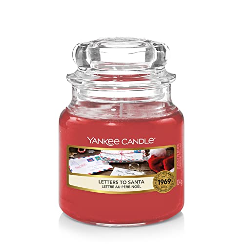 Yankee Candle Vela perfumada, Letras a Santa Vela en tarro pequeño, Tiempo de combustión: hasta 30 horas (1631643E)