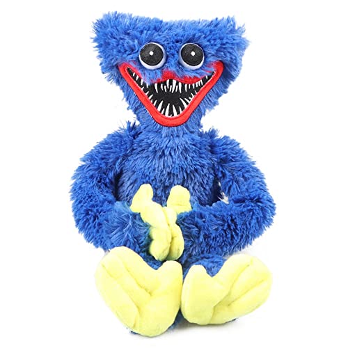 Yanshangqi New Huggy Wuggy Peluche de Peluche Toys Poppy Playtime Juego Carácter Azul Long Muñeca Tíos de Miedo Cumpleaños 40 cm