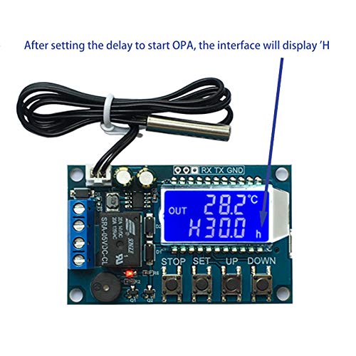 ZHITING Electronic Temperature Controller Module DC 6-30V 24V Digital Temperature Control Board  -50~110℃ control Switch Module with Waterproof Sensor Probe