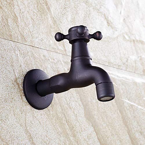 zhoufeng Grifo de Lavabo Bronce Europeo de la fregona Negro Boca Agua Ciruela Negro Color de la Mano Fuera de Moda de la Piscina de la fregona de la Rueda Grifo Humilde Grifo Grifo Baño Clásico