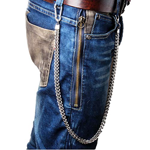 ZOYLINK Cadena De Jeans Para Hombre Cadena De Pantalones Creative Punk Snap Hook Pantalones Cadena Billetera Cadena